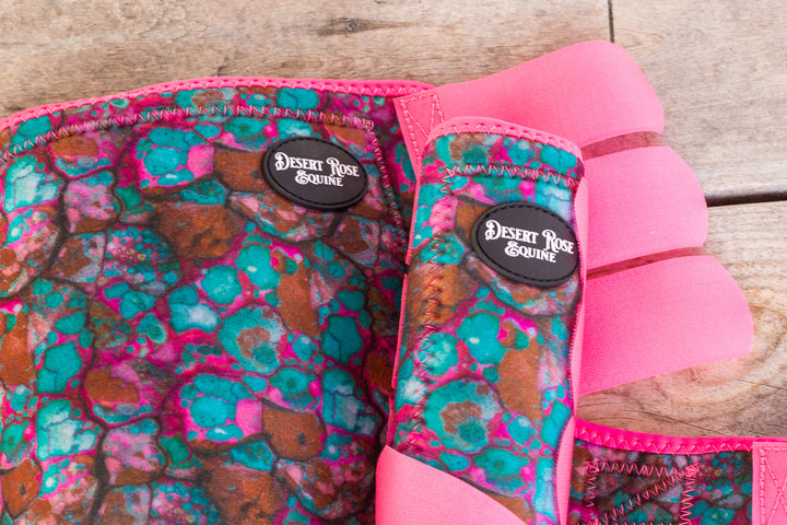 [In Stock] Pink Turquoise Sport Boots